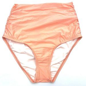 Athena NWOT Orange Coral Ultra High Waist Bikini Bottoms 8